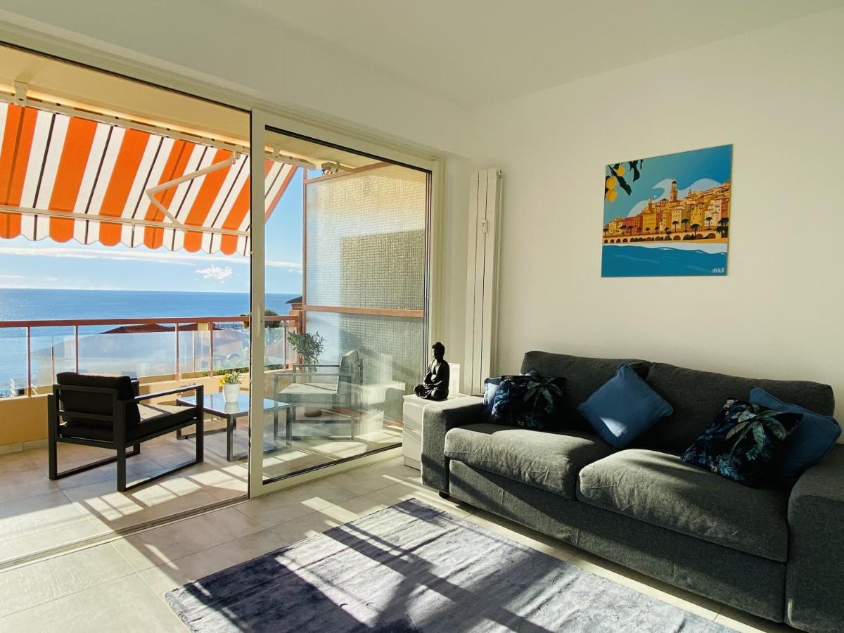 Le Vigia-Vue Mer-Terrasse-Climatisation-Parking 芒通 外观 照片