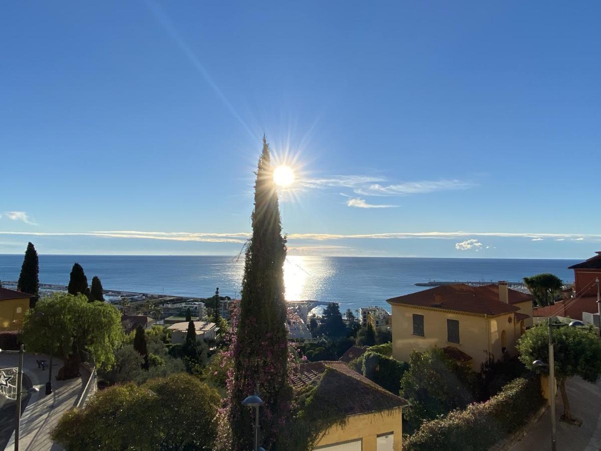 Le Vigia-Vue Mer-Terrasse-Climatisation-Parking 芒通 外观 照片