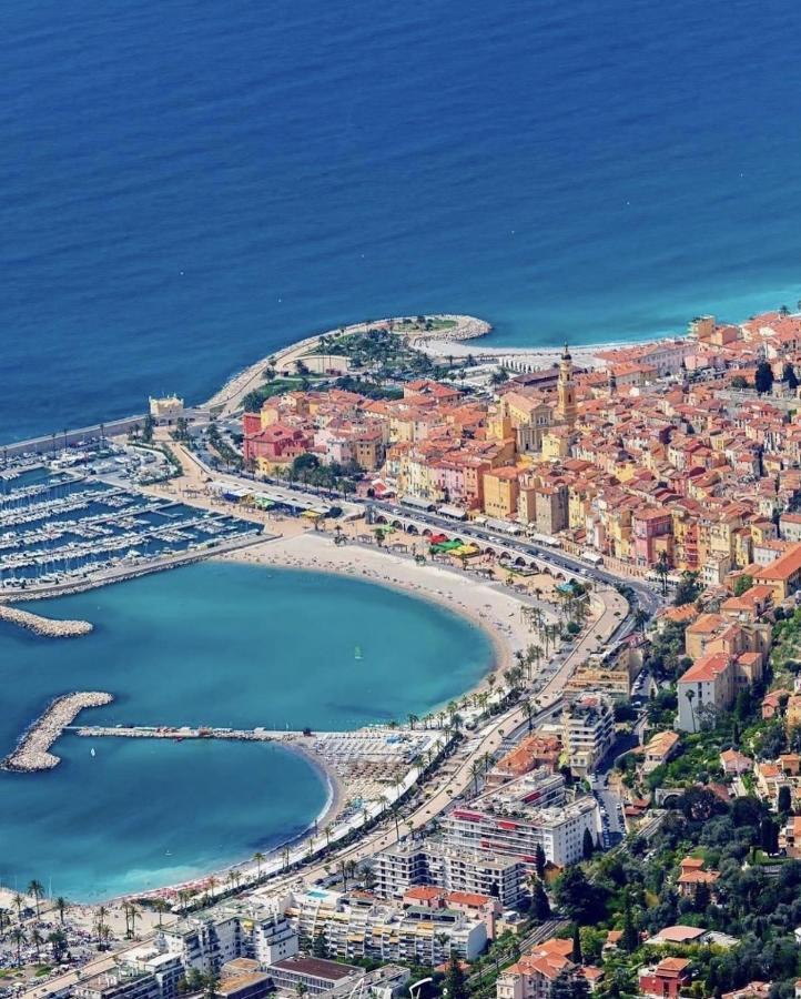 Le Vigia-Vue Mer-Terrasse-Climatisation-Parking 芒通 外观 照片
