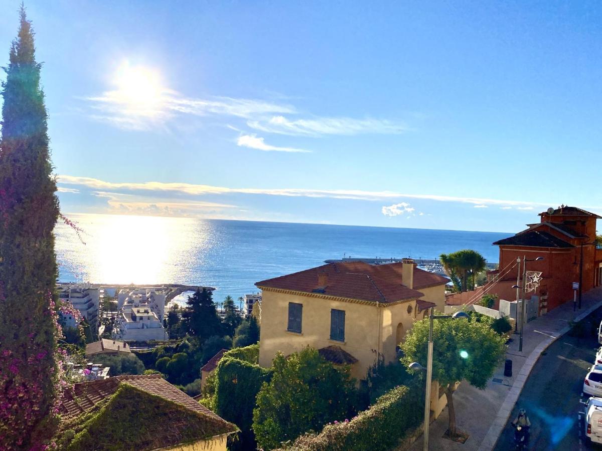 Le Vigia-Vue Mer-Terrasse-Climatisation-Parking 芒通 外观 照片